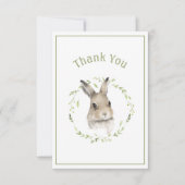 Cute Bunny Rabbit Simple Bedankt Card (Voorkant)