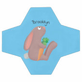 Cute bunny rabbit sitting with carrot cartoon (Plat)