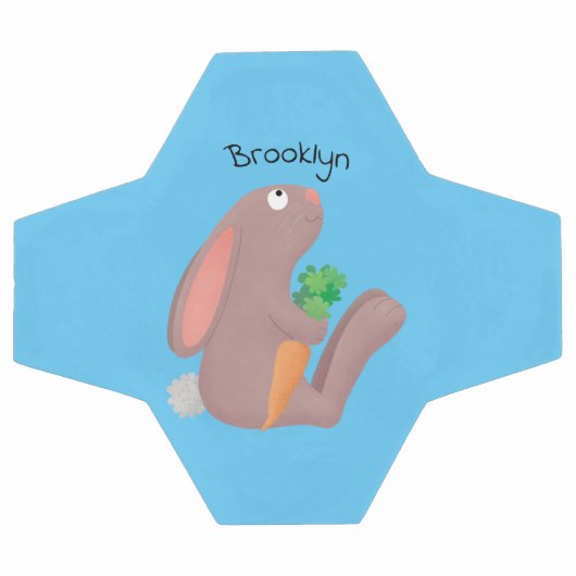 Cute bunny rabbit sitting with carrot cartoon (Plat)