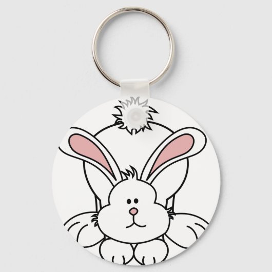 Cute Bunny Rabbit Sleutelhanger (Voorkant)