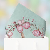 Cute Bunny Rabbit  with Pink Easter Eggs n Wreath Tissuepapier
