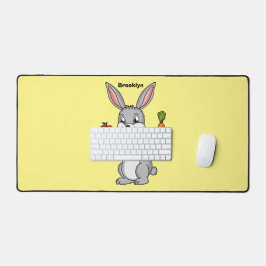 Cute bunny rabbit with vegetables (Clavier et souris)