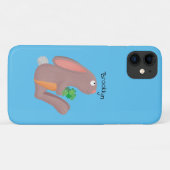 Cute bunny rabbit, zittend met wortelcartoon Case-Mate iPhone case (Achterkant (horizontaal))