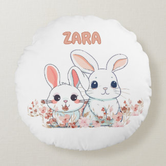 Cute Bunny Round Pillow Rond Kussen