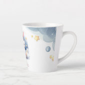 cute bunny sitting on the moon  latte mok (Rechts)