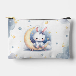 Cute bunny sitting on the moon pencil case etui