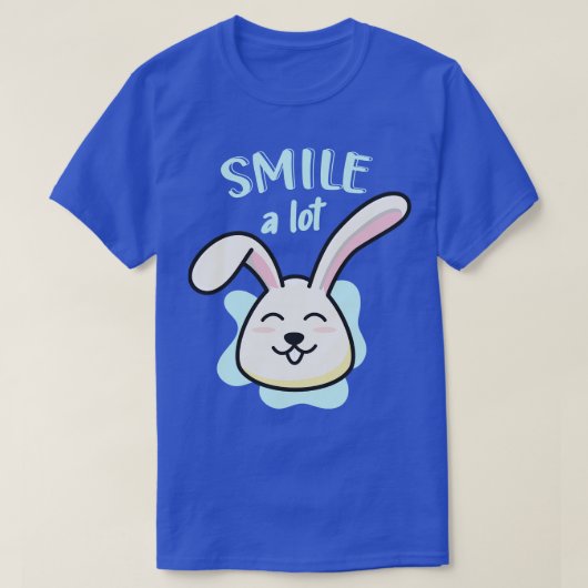 Cute Bunny Smile a Lot Funny Rabbit T-shirt (Design voorkant)