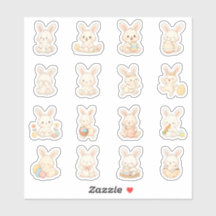 Cute Bunny Vinyl Stickers | Kawaii Konijnen