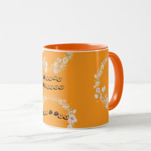 Cute Bunny Watercolor Personalized Kids Coffee Mug (Devant droit)