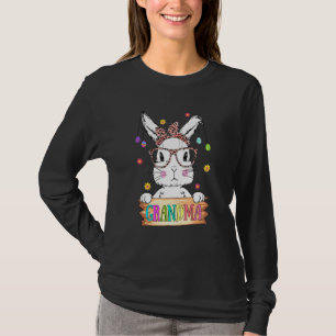 Cute Bunny Wearing Face Mask Grandma Happy Easter T-shirt