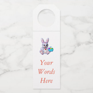 Cute Bunny with a Basket Flessenhanger