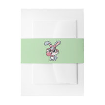 Cute Bunny with Glasses Blowing Bubble Gum