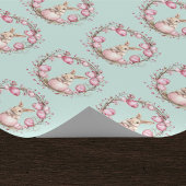 Cute Bunny with Pink Easter Eggs and Wreaths Cadeaupapier
