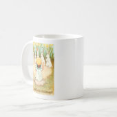Cute Bunny zingt met kinderPasen Koffiemok (Voorkant links)