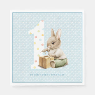 Cute Bunny's eerste verjaardag Servet