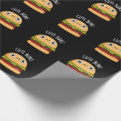Cute Buns Funny Burger Pun Dark BG Cadeaupapier (Hoek)