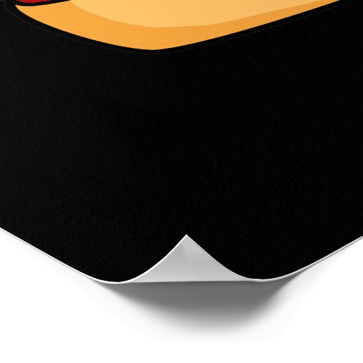 Cute Buns Funny Burger Pun Dark BG Poster (Hoek)