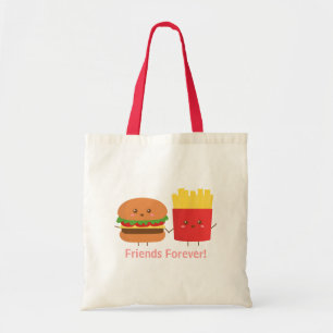 Cute Burger en Fries Friends Forever Tote Bag