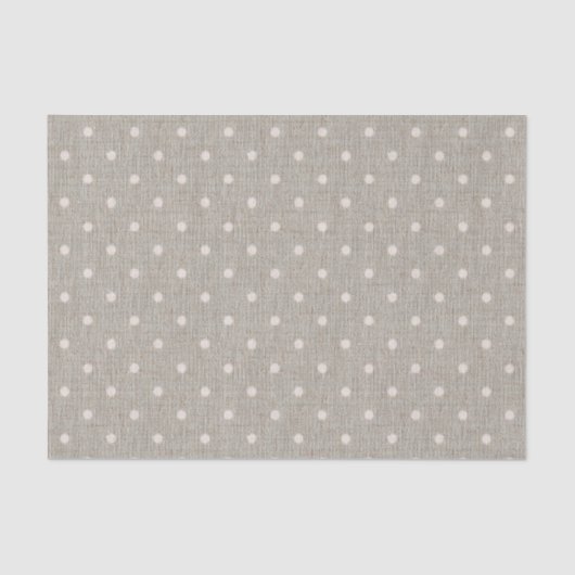 Cute Burlap Polka Dots Tissuepapier (Voorkant)
