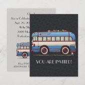 Cute Bus Tour Bus Kaart (Voorkant / Achterkant)