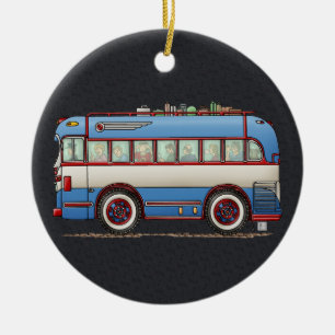 Cute Bus Tour Bus Keramisch Ornament