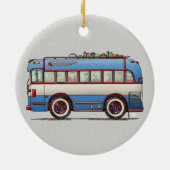 Cute Bus Tour Bus Keramisch Ornament (Achterkant)