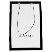Cute Business Shopping Black Medium Cadeauzakje (Voorkant)