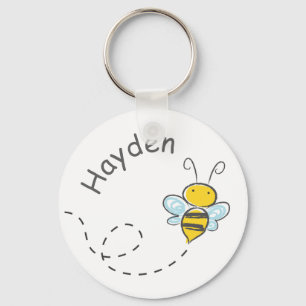 Cute Busy Bee Persoonlijke Sleutelhanger