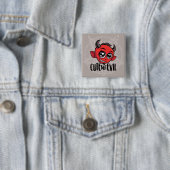 Cute but Evil Vierkante Button 5,1 Cm (In situ)