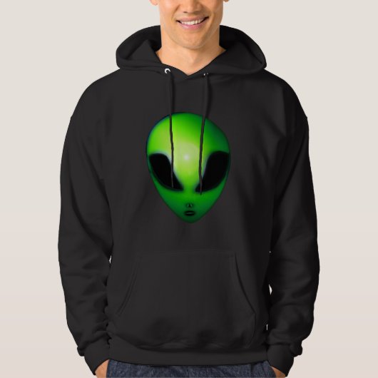 Cute But Mean Green Alien Thing Hoodie (Voorkant)