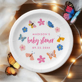 Cute Butterflies Baby Shower Papieren Bordje