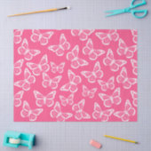 Cute Butterflies Elegant  Pattern Girly Pink Tissuepapier (Craft)
