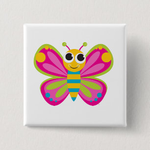 Cute Butterfly Button