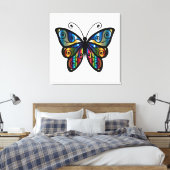 Cute Butterfly Canvas Afdruk (Insitu (Slaapkamer))