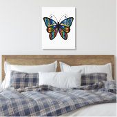 Cute Butterfly Canvas Afdruk (Insitu (Slaapkamer))