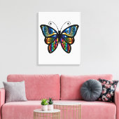 Cute Butterfly Canvas Afdruk (Insitu (Woonkamer))