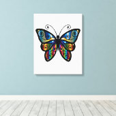 Cute Butterfly Canvas Afdruk (Insitu (Houten vloer))