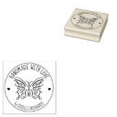 Cute Butterfly Custom Handmade with love, Rubberstempel (Gestempeld)