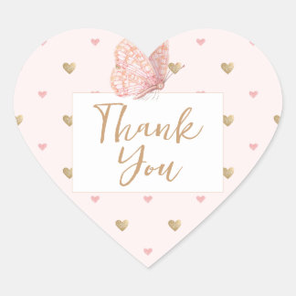 Cute Butterfly Dank u Hart Sticker
