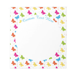 Cute Butterfly Decorative Pattern Personalized Notitieblok
