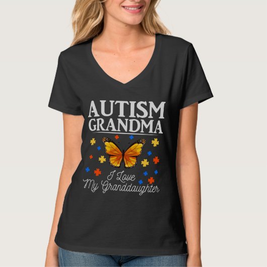 Cute Butterfly Grandma T-shirt (Voorkant)