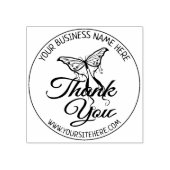 Cute Butterfly Handmade Small Business Hartelijk d Rubberstempel (Afrduk)