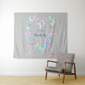 Cute Butterfly Heart Wandkleed (In Situ (horizontaal))