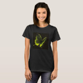 Cute Butterfly Illustration Lime Green Gorgeous Wo T-shirt (Voorkant volledig)