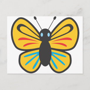 Cute Butterfly Monarch Cartoon Briefkaart