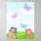 Cute Butterfly Poster (Voorkant)
