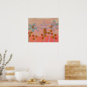Cute Butterfly Poster (Keuken)