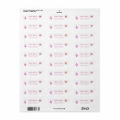 Cute Butterfly Theme Spring Return Address Etiket (Full Sheet)