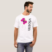 Cute Butterfly Violin T-shirt (Voorkant volledig)