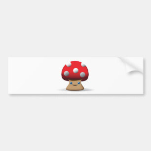 Cute Button paddestoel Bumpersticker